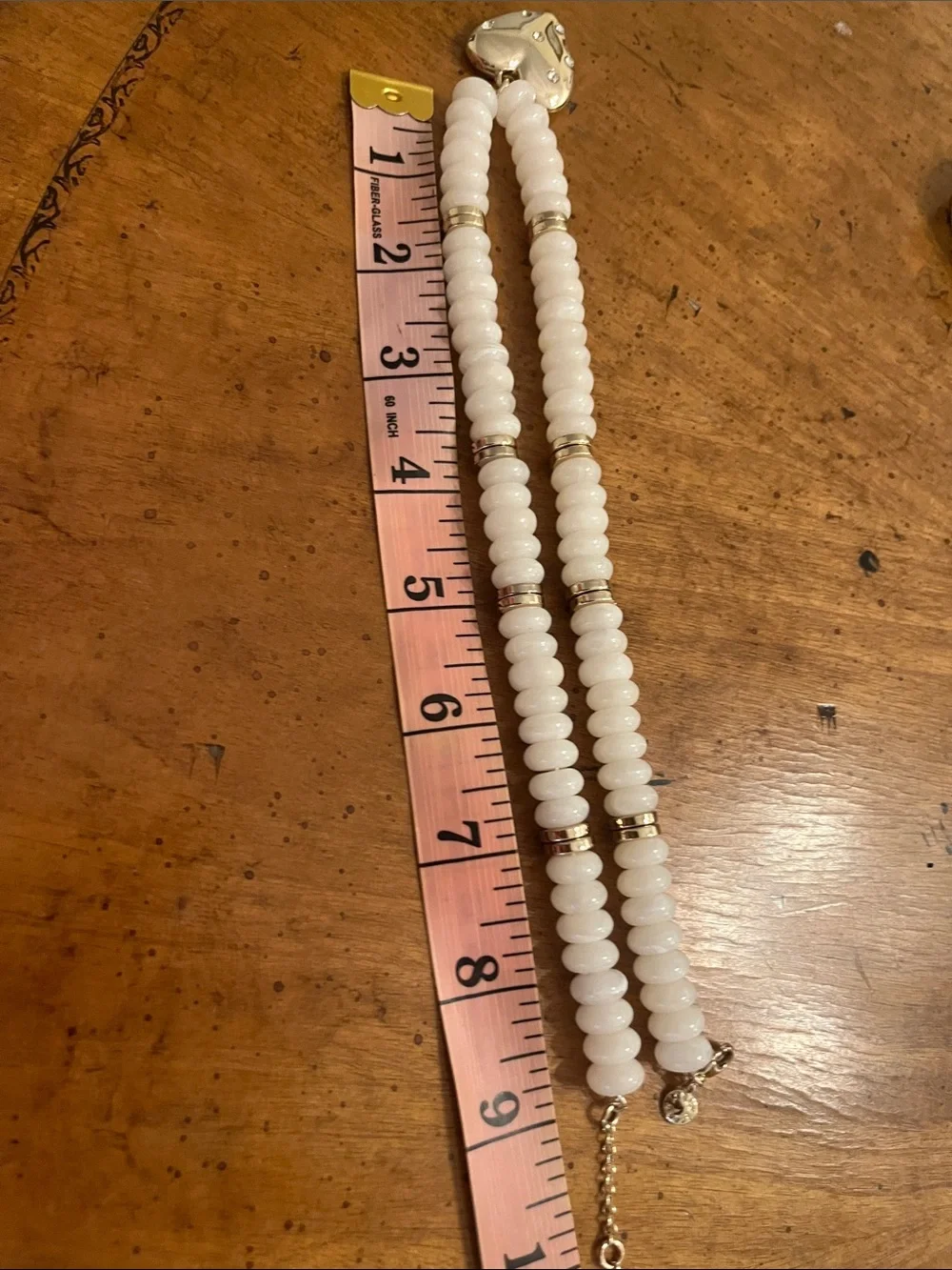 J.Crew Heart Pendant Faux Pearl Beads Necklace 16”